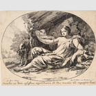 ruhende Diana mit Jagdhunden