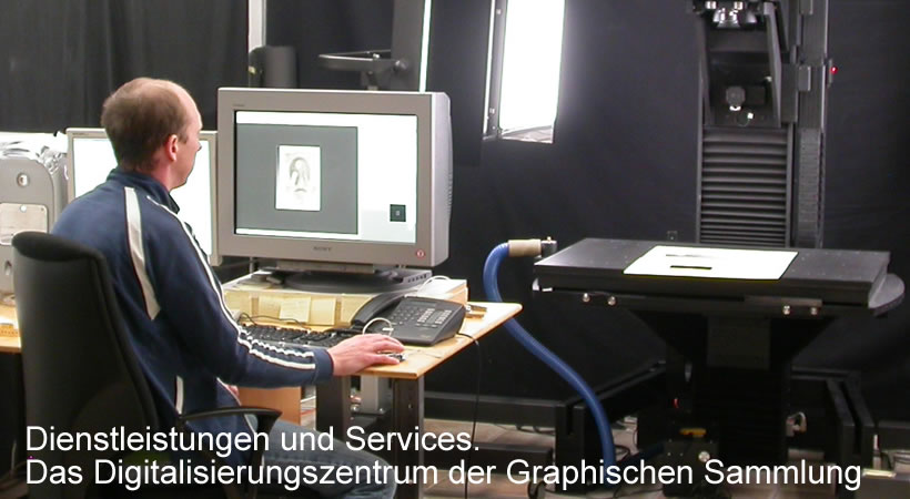 Dienstleistungen und Services. Das Digitalisierungszentrum der Graphischen Sammlung